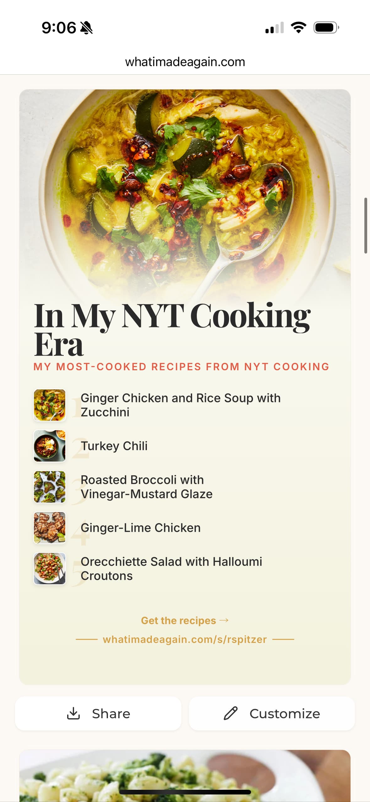 What I Made Again showing recipe tracking built on Paprika